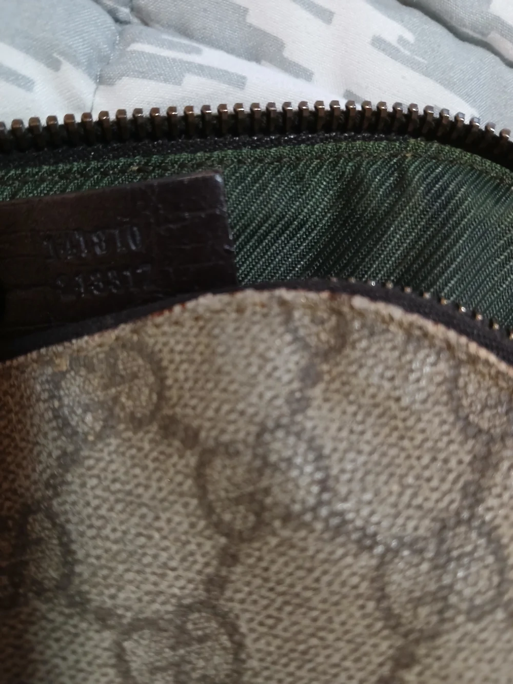 Gucci Monogram Cosmetic Pouch in Brown